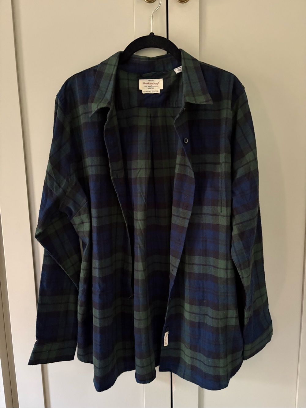 Weatherproof Vintage Watch Plaid Soft Flannel Shirt XXL Cotton Blend
